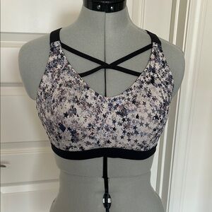 Victoria's Secret Black and White Star Print Sports Bra